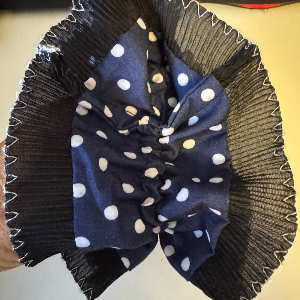 Free People Polka Dot Ruffled Hair Scrunchie